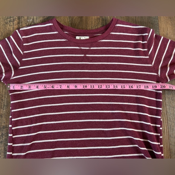 Maurice’s Size Small Purple and White Stripped Long Sleeve Shirt - Picture 6 of 10